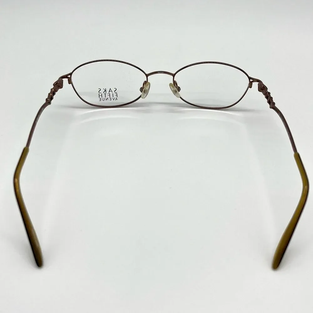 SAKS Fifth Avenue Prescription Eyeglasses S5A156 FL6 130